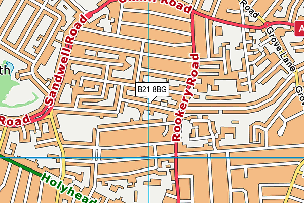 B21 8BG map - OS VectorMap District (Ordnance Survey)