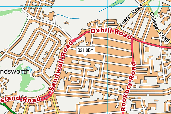 B21 8BY map - OS VectorMap District (Ordnance Survey)