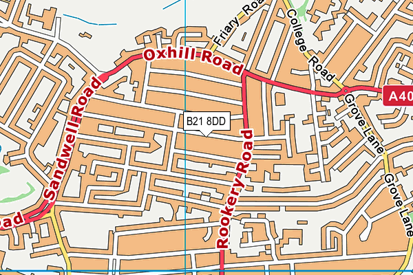B21 8DD map - OS VectorMap District (Ordnance Survey)