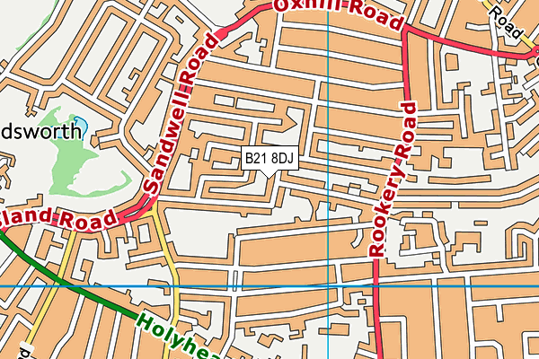 B21 8DJ map - OS VectorMap District (Ordnance Survey)