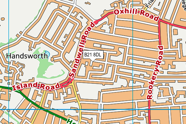 B21 8DL map - OS VectorMap District (Ordnance Survey)