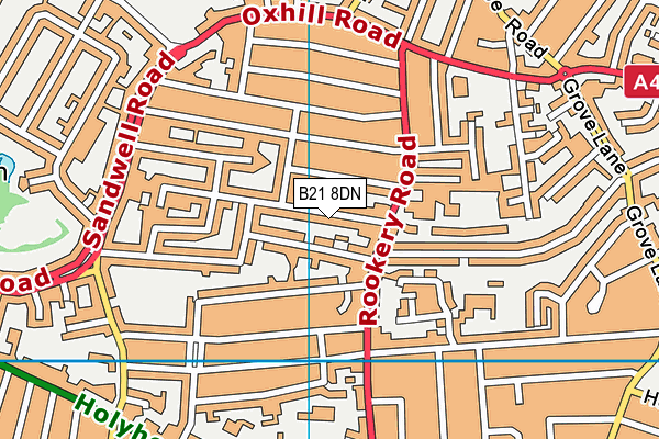 B21 8DN map - OS VectorMap District (Ordnance Survey)