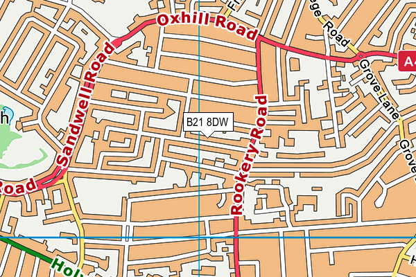 B21 8DW map - OS VectorMap District (Ordnance Survey)