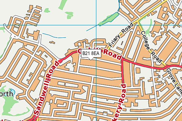 B21 8EA map - OS VectorMap District (Ordnance Survey)