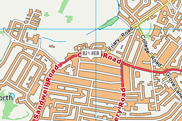 B21 8EB map - OS VectorMap District (Ordnance Survey)