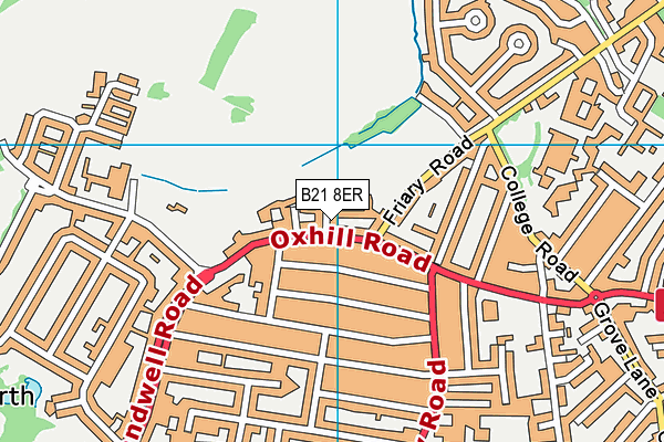 B21 8ER map - OS VectorMap District (Ordnance Survey)