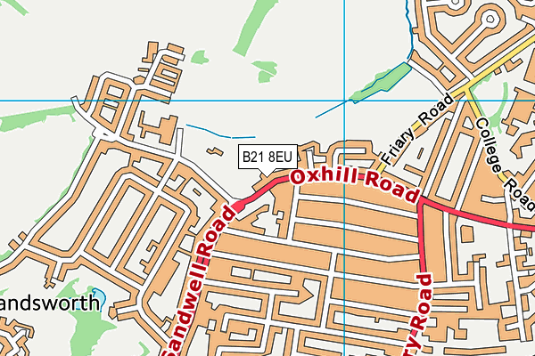 B21 8EU map - OS VectorMap District (Ordnance Survey)