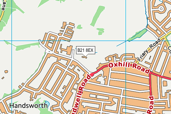 B21 8EX map - OS VectorMap District (Ordnance Survey)