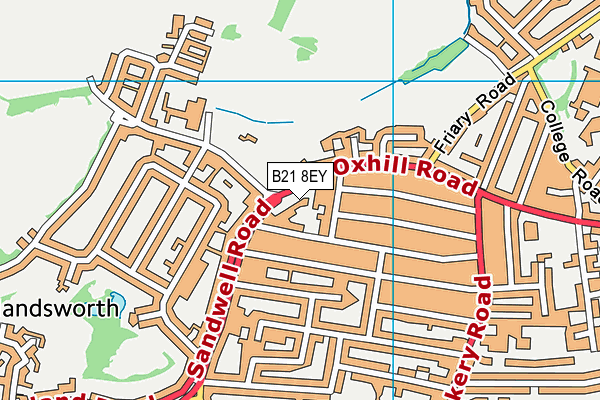 B21 8EY map - OS VectorMap District (Ordnance Survey)