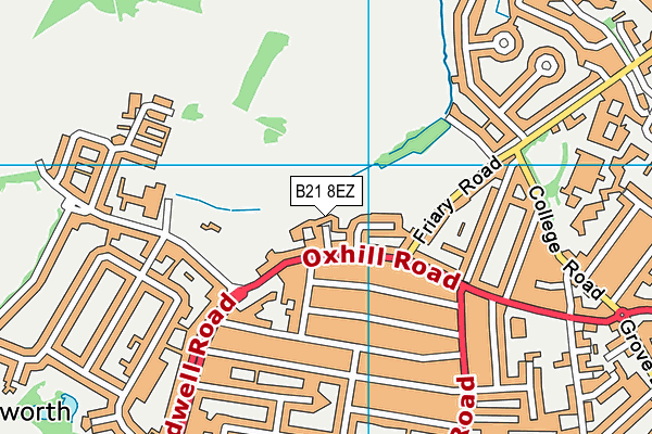 B21 8EZ map - OS VectorMap District (Ordnance Survey)