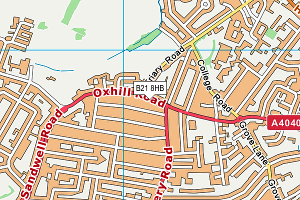 B21 8HB map - OS VectorMap District (Ordnance Survey)