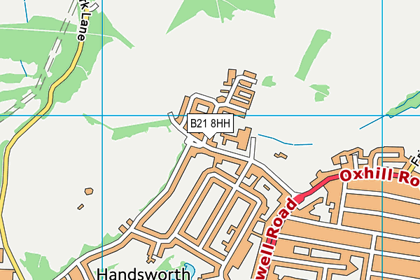 St John Wall Catholic School map (B21 8HH) - OS VectorMap District (Ordnance Survey)
