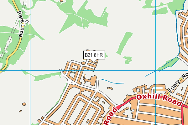 B21 8HR map - OS VectorMap District (Ordnance Survey)