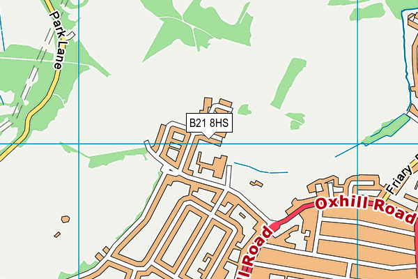 B21 8HS map - OS VectorMap District (Ordnance Survey)