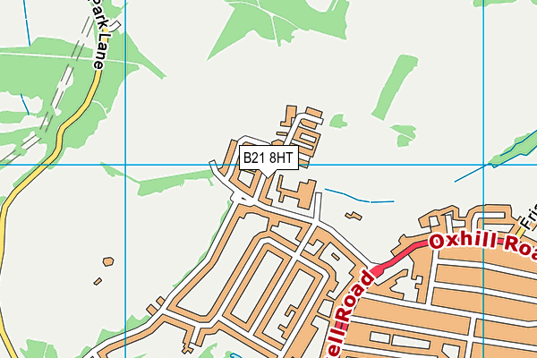 B21 8HT map - OS VectorMap District (Ordnance Survey)