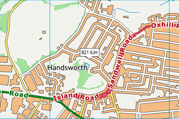 B21 8JH map - OS VectorMap District (Ordnance Survey)