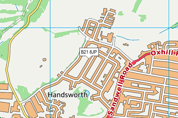 B21 8JP map - OS VectorMap District (Ordnance Survey)