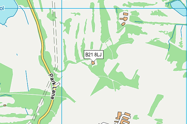Hilltop Site (Closed) map (B21 8LJ) - OS VectorMap District (Ordnance Survey)