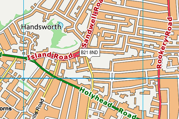 B21 8ND map - OS VectorMap District (Ordnance Survey)