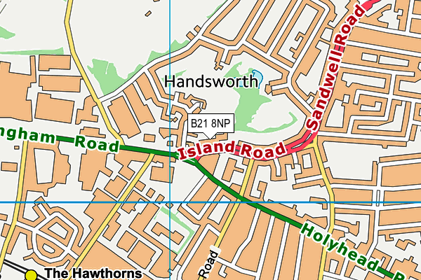 B21 8NP map - OS VectorMap District (Ordnance Survey)