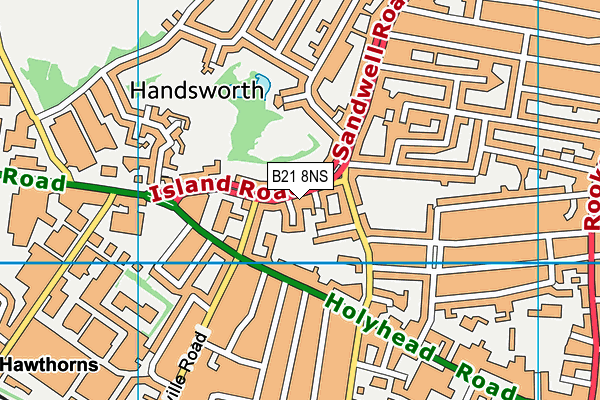 B21 8NS map - OS VectorMap District (Ordnance Survey)