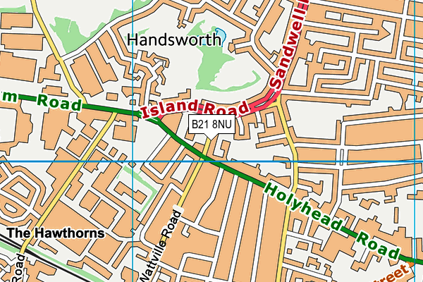B21 8NU map - OS VectorMap District (Ordnance Survey)