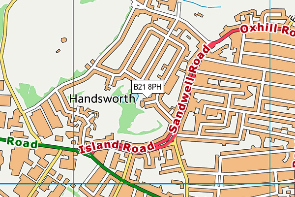 B21 8PH map - OS VectorMap District (Ordnance Survey)