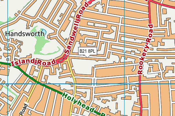 B21 8PL map - OS VectorMap District (Ordnance Survey)