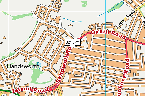 B21 8PY map - OS VectorMap District (Ordnance Survey)