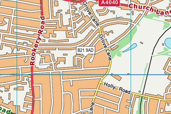 B21 9AD map - OS VectorMap District (Ordnance Survey)