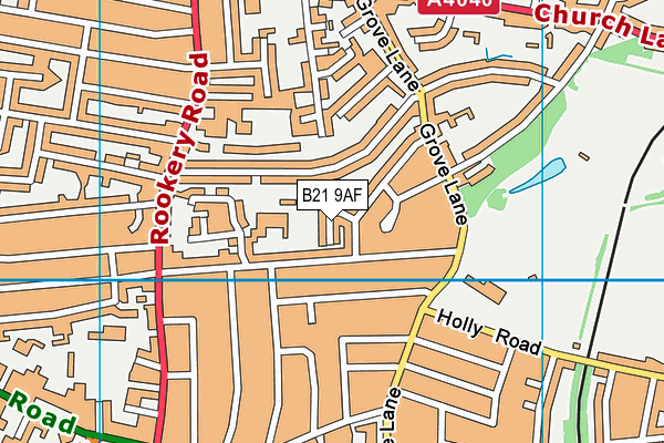 B21 9AF map - OS VectorMap District (Ordnance Survey)