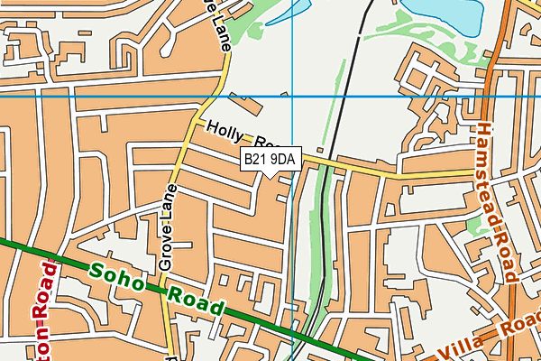 B21 9DA map - OS VectorMap District (Ordnance Survey)