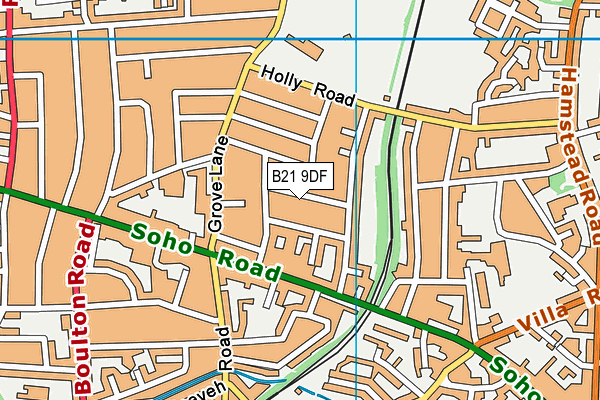 B21 9DF map - OS VectorMap District (Ordnance Survey)