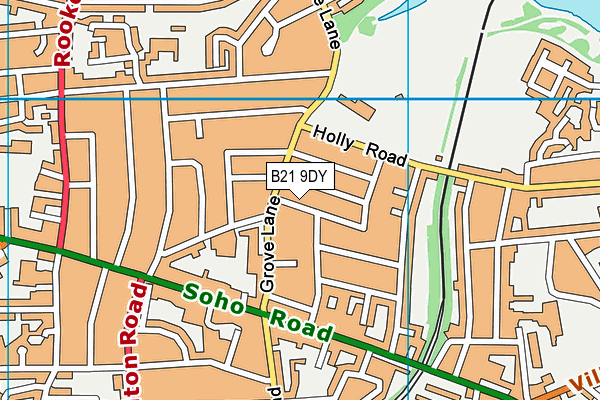 B21 9DY map - OS VectorMap District (Ordnance Survey)