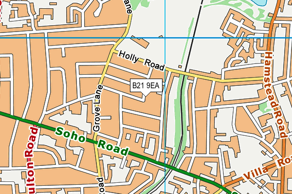 B21 9EA map - OS VectorMap District (Ordnance Survey)