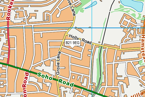 B21 9EG map - OS VectorMap District (Ordnance Survey)