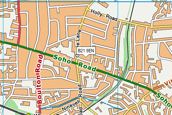 B21 9EN map - OS VectorMap District (Ordnance Survey)