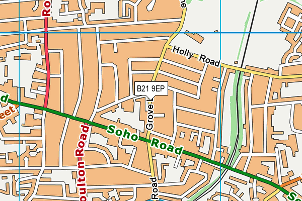 B21 9EP map - OS VectorMap District (Ordnance Survey)