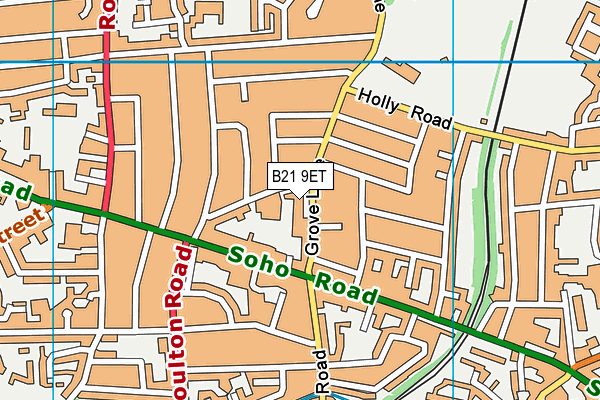 King Edward VI Handsworth Grammar School for Boys map (B21 9ET) - OS VectorMap District (Ordnance Survey)