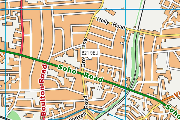 B21 9EU map - OS VectorMap District (Ordnance Survey)