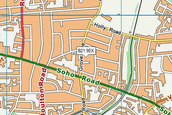 B21 9EX map - OS VectorMap District (Ordnance Survey)