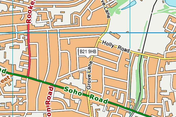 Grove School map (B21 9HB) - OS VectorMap District (Ordnance Survey)