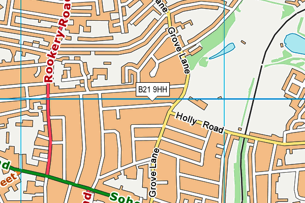 B21 9HH map - OS VectorMap District (Ordnance Survey)