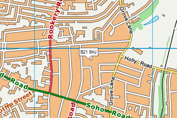 B21 9HJ map - OS VectorMap District (Ordnance Survey)