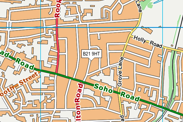 B21 9HT map - OS VectorMap District (Ordnance Survey)