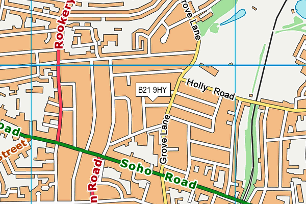 B21 9HY map - OS VectorMap District (Ordnance Survey)