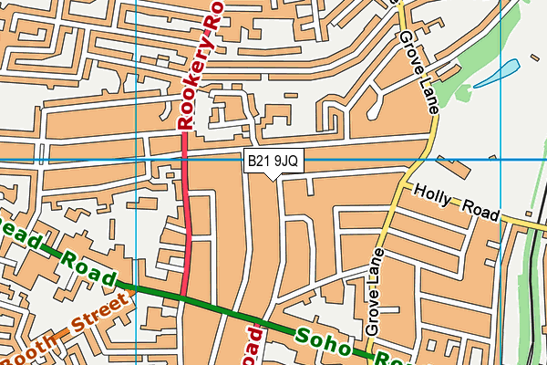 B21 9JQ map - OS VectorMap District (Ordnance Survey)