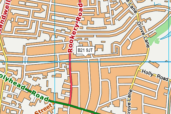 B21 9JT map - OS VectorMap District (Ordnance Survey)