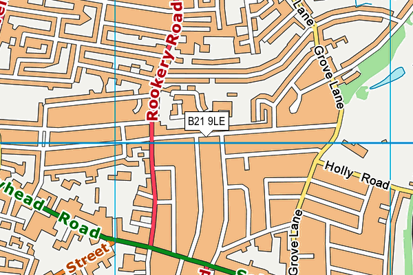 B21 9LE map - OS VectorMap District (Ordnance Survey)