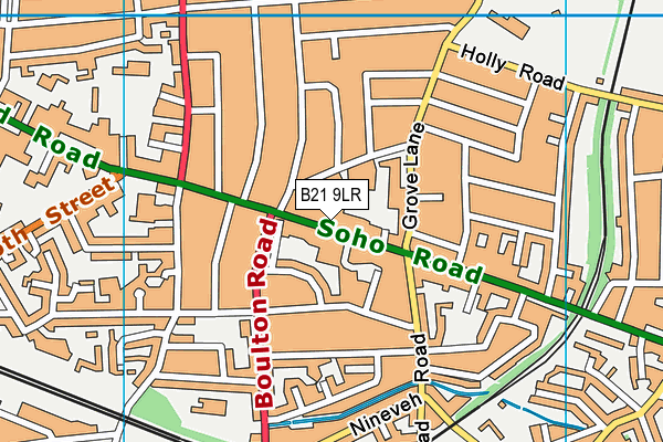 B21 9LR map - OS VectorMap District (Ordnance Survey)